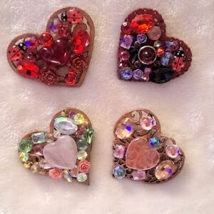 Handmade Heart Brooches